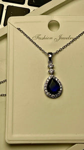 "Royal Blue Luxury, Silver Chain Sophistication"