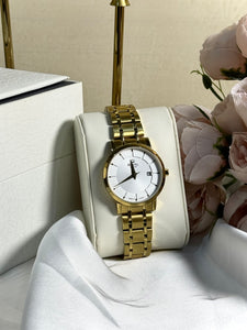 ROYAL Classic White Dial Gold Watch