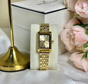 Original IEKE watch Gold color square dial with premium quality.